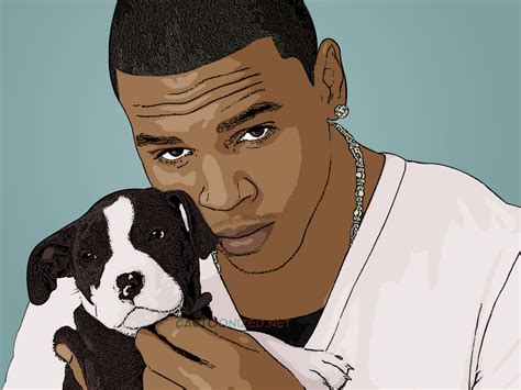 Photo Cartoon Of Chris Brown Cartoonized