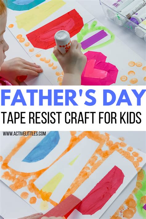 A father's day thank you by janet nolan this is such a sweet book with a great message! Father's Day Tape Resist Craft for Kids - Active Littles ...