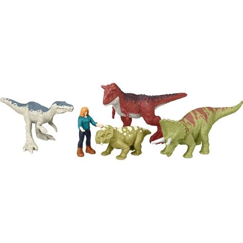 Jurassic World Dominion Minis Carnotaurus Clash Pack Of 5 Dinosaur Figure Set In 2022