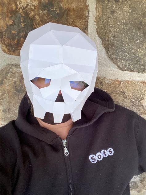 Skull Masks 3d Papercraft Lowpoly Paper Diy Digital Instant Downlaod