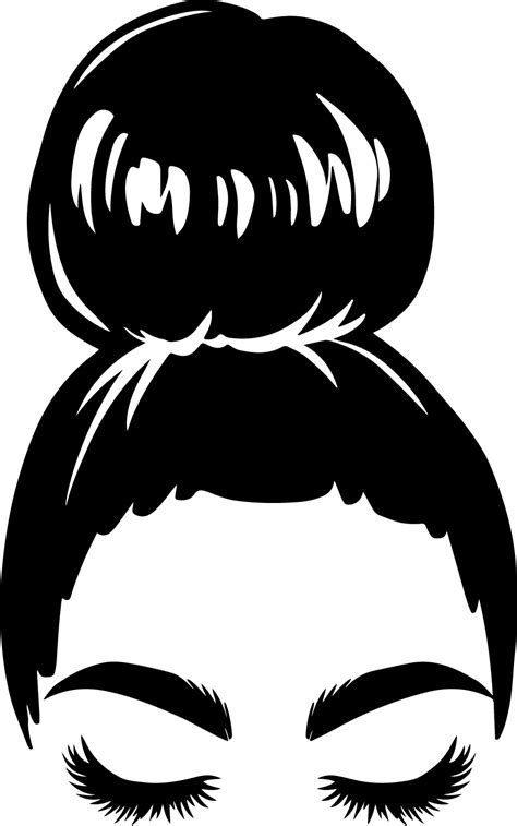 Messy Bun Messy Bun Svg Messy Hair Svg Mom Life Svg Png Inspire