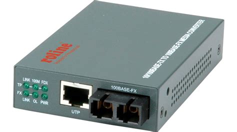 21131071 Roline Converter Fast Ethernet Rj45 To Fiber Optic Sc