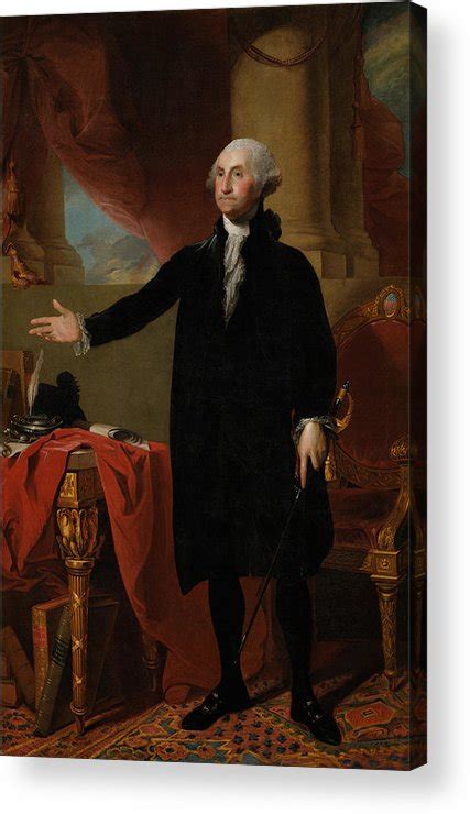 George Washington Lansdowne Portrait Acrylic Print By War Is Hell Store