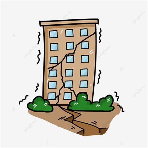 Earthquake Buildings Clipart Png Images Building Shattered By