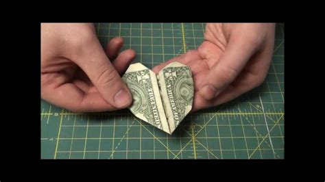 Heart Dollar Bill Origami Easy Origami Tutorial Paper Folding
