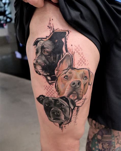 Dog Tattoo Pet Portrait Tattoo Dog Portrait Tattoo Dog Tattoos