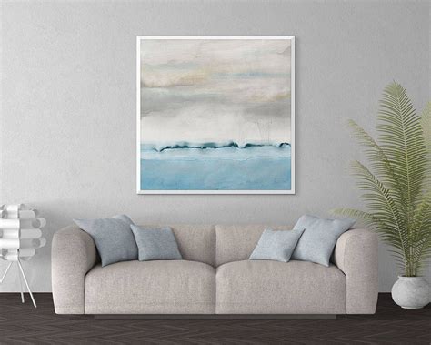 Abstract Seascape Wall Art Ocean Beach Coastal Art Print Etsy