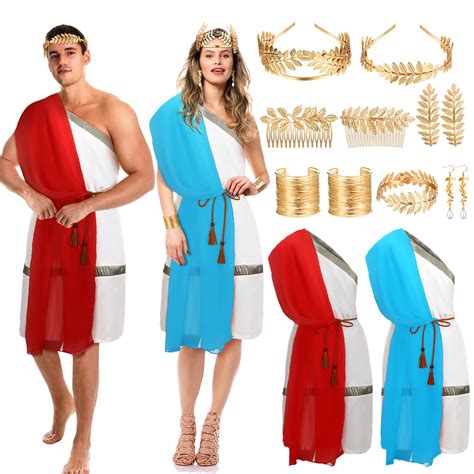 15 Pcs Adult Toga Costume Greek God Costume Roman Toga Adult Party Toga