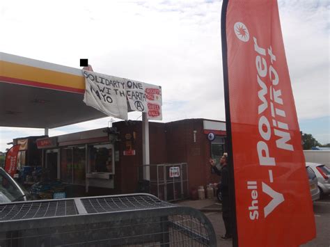 Help me find a gas station near me! Cardiff Shell petrol station rooftop occupation - UK Indymedia