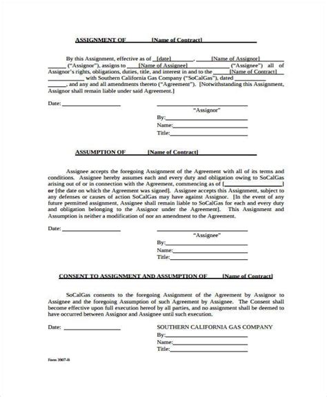 Free 7 Contract Assignment Forms In Pdf Ms Word