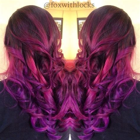 Pink Magenta Purple Colormelt Ombré Hair With Pravana Color Hair By