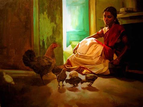 12 Realistic Oil Painting Of Indian Women By S Elayaraja Varnam My