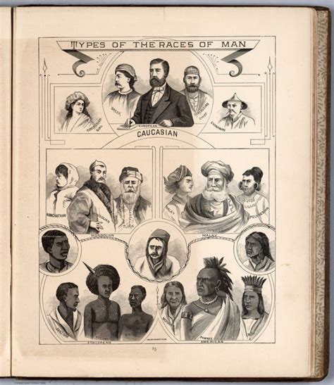 Portrait Types Of The Races Of Man David Rumsey Historical Map