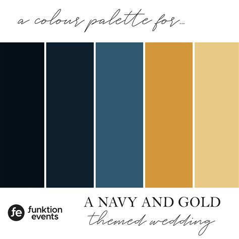 Navy And Gold Wedding Colour Palette Winter Wedding Color Palette