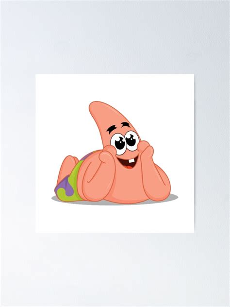 Patrick Star Cute Meme Sticker Poster For Sale By Gra
