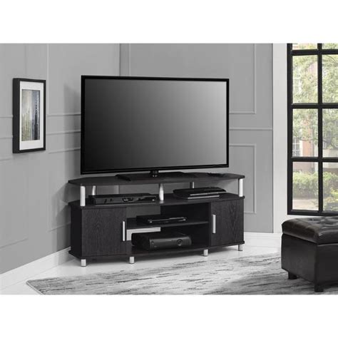 Placing an oversized tv on a stand that is the same size or smaller than the tv's frame can pose a. Ameriwood Home Carson 50-inch Espresso Corner TV Stand ...