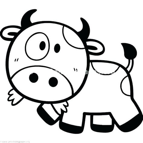 Chibi Cow Printable Coloring Pages