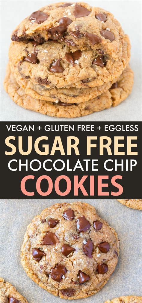 Easy to make, but tastes great. Vegan Sugar Free Chocolate Chip Cookies (Gluten Free ...