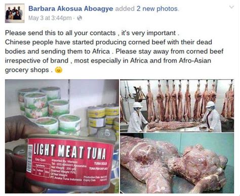china denies selling human flesh as tinned corned beef in zambia in africa bbc newsbeat