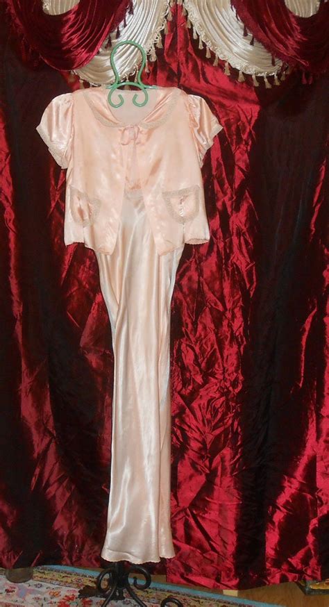 vintage peignoir set lingerie gem