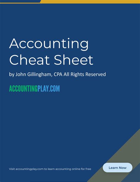 Accounting Cheat Sheet 1 500 200 900