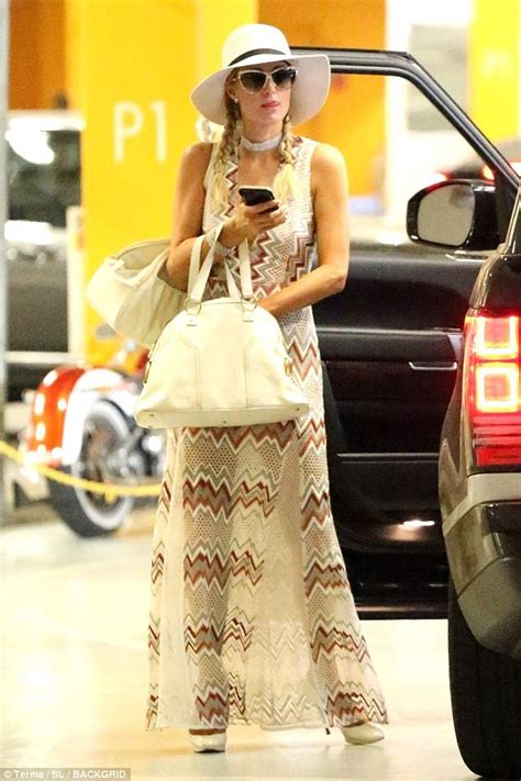 Paris Hilton Flaunts Her Fab Frame In Sheer Dress In La Daily Mail Online