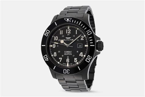 Glycine Combat Sub 48mm Automatic Watch Watches Dive Watches Drop