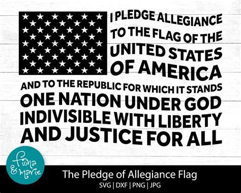 Pledge Of Allegiance American Flag Svg Wavy Flag America Svg Svg
