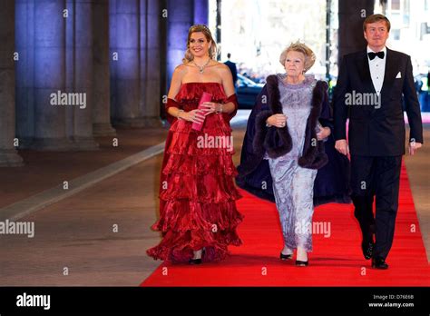 queen beatrix prince willem alexander and princess maxima of the netherlands arrive at the
