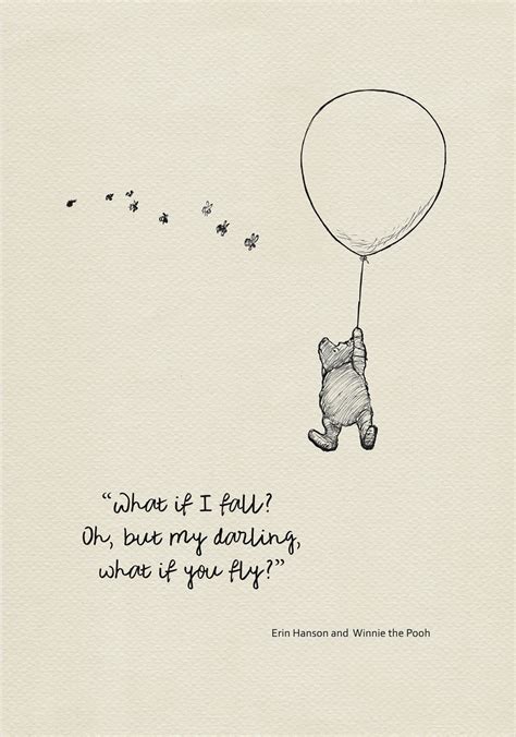 What If I Fall Oh But My Darling What If You Fly Quote Poster Winnie The Pooh And Erin Hanson