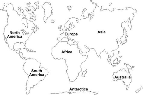 Ausmalbild kontinente / landkarten kontinente weltkarte europaische lander : Ausmalbild Kontinente : Ausmalbild Karte Von Afrika ...