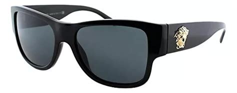 Óculos De Sol Versace Ve4275 Gb187 Acetate Black Gold Black Mercadolivre