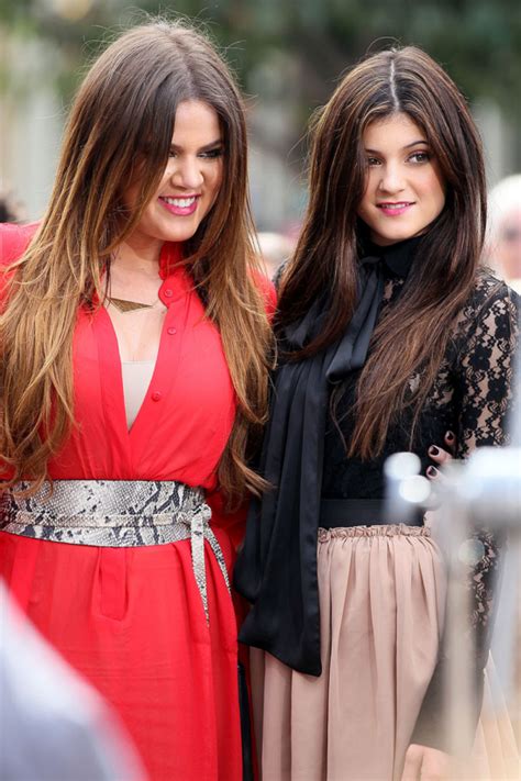 Khloe Kardashian And Kylie Jenner Celebrities At The Grove To Film An Appearance For The
