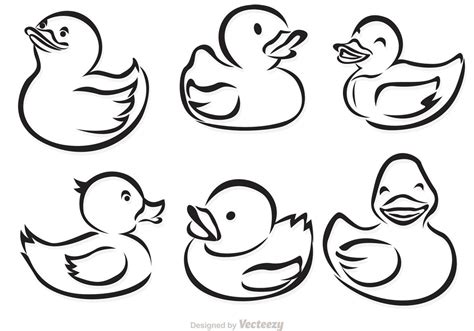 Rubber Duck Outline Vectors | Duck tattoos, Duck outline, Rubber duck