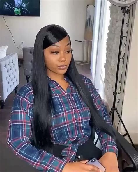 Swoop 😍😍 F O L L O W Video In 2020 Straight Hairstyles Front Lace