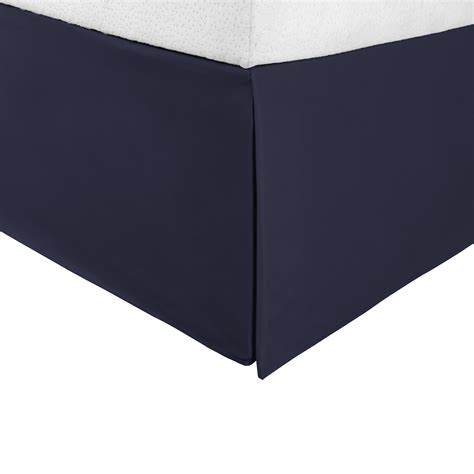 1500 Series Infinity Embroidery Twin Xl Bed Skirt Solid Navy Blue