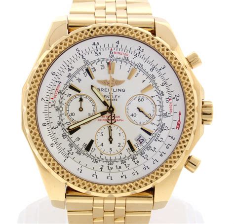 Breitling Bentley Motors Special Edition 18k Yellow Gold Chronograph A