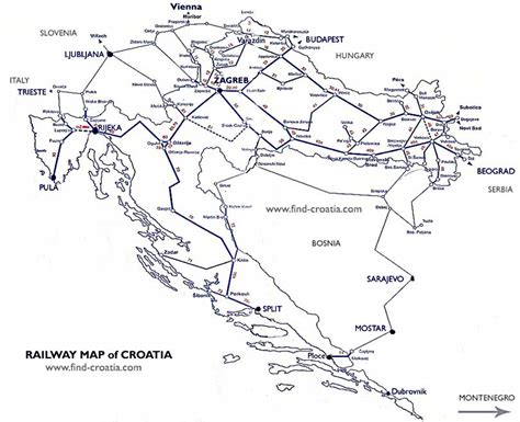 Railway Map Of Croatia