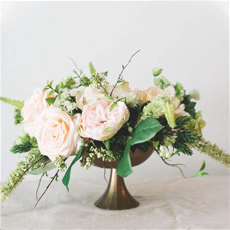 Are you picking wedding flowers right now? Simple DIY Fake Flower Centerpiece | Fake flower ...