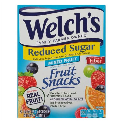 Welchs® Reduced Sugar Mixed Fruit Fruit Snacks 8 Ct 08 Oz Harris