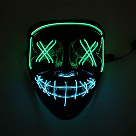 Buy Led Mask Halloween Party Masque Masquerade Masks Neon Maske Light