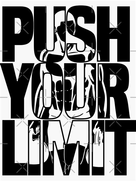 Push Your Limit Workout Sticker By Repus Redbubble