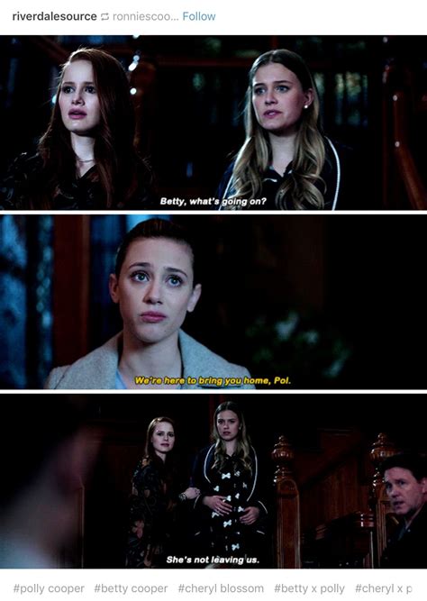 Riverdale 1x12 Cheryl Blossom Polly Cooper And Betty Cooper Riverdale Funny Riverdale