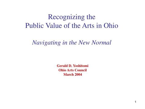 Ppt Recognizing The Public Value Of The Arts In Ohio Navigating In