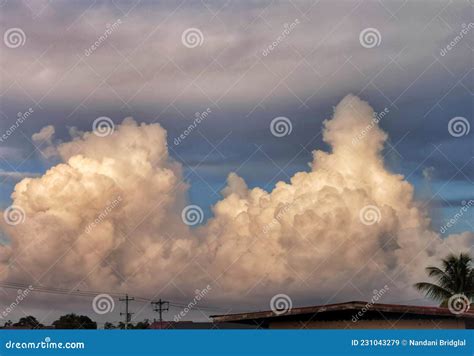 Big Fluffy Cloud Stock Image Image Of Thunder Plain 231043279