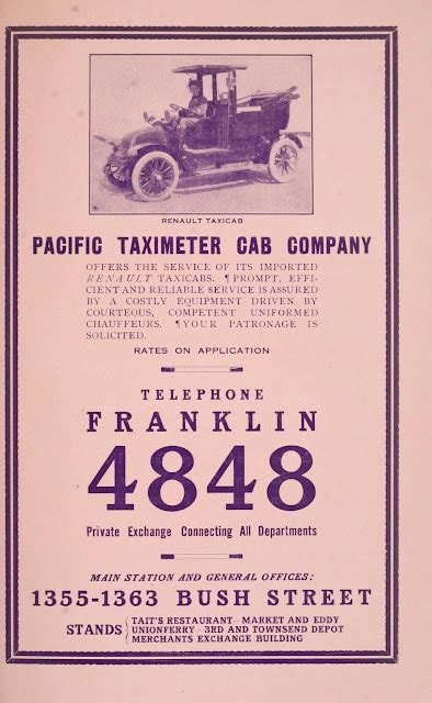 The Third Carriage Age A History Of San Franciscos Cab Industry In