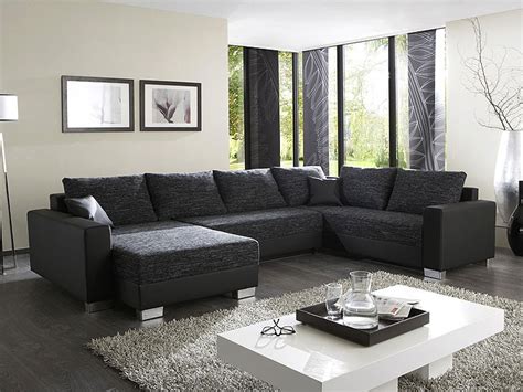 4.8 out of 5 stars. Polsterecke Amy 320x220/160cm schwarz/grau Couch Sofa ...