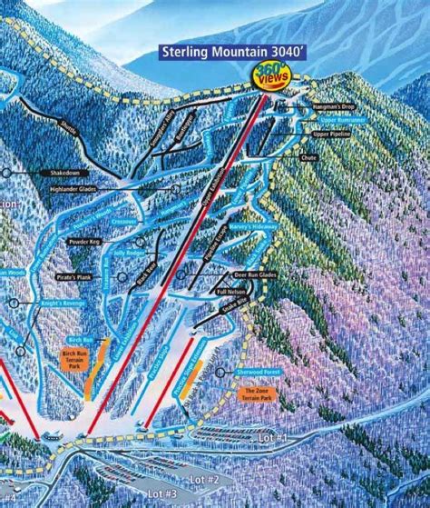 Smugglers Notch Ski Area Trail Map Vermont Ski Resort Maps