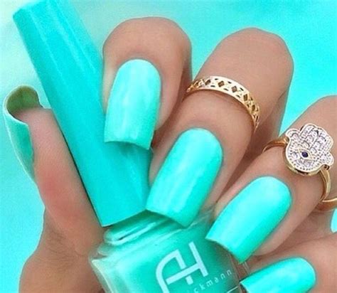 🌹Ꮲɪɴᴛᴇʀᴇsᴛsɴᴇᴀᴋᴇʀ ʙᴀᴇ Teal Nails Bright Colored Nails Fashion Nails