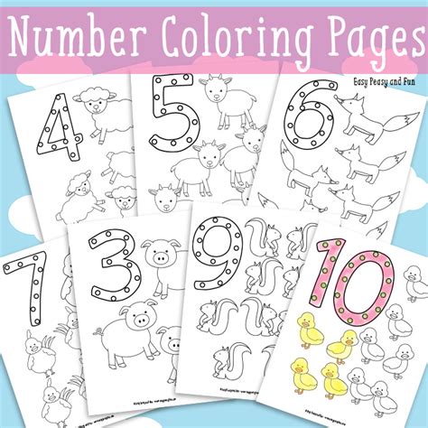 To download our free coloring pages, click on the number you'd like to color. FREE Animals Number Coloring Pages